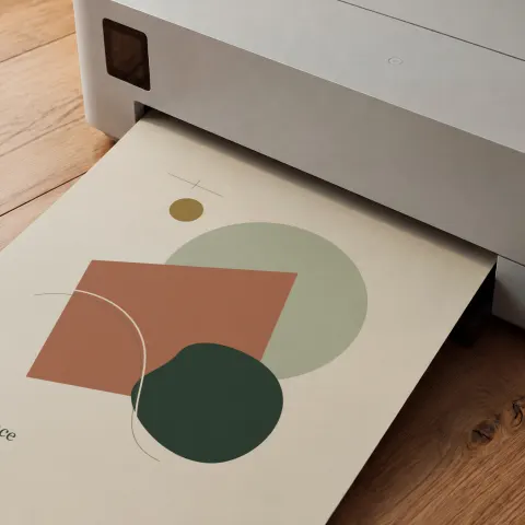 Fresh from the printer mockup