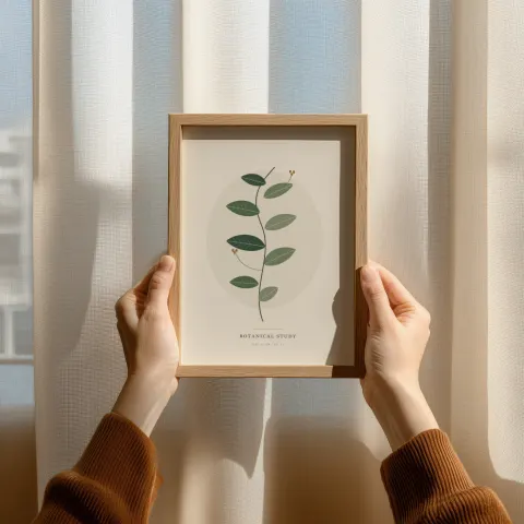 Held in the light mockup