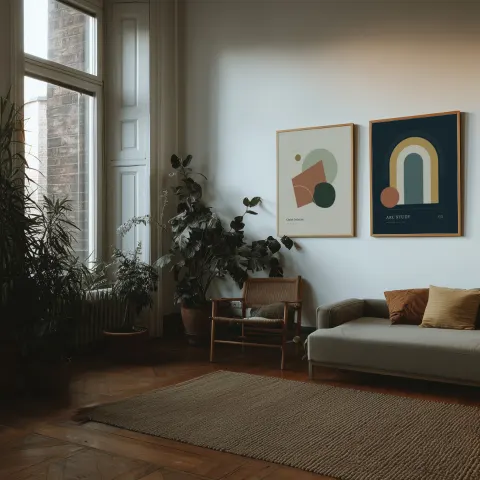 Window-side pair mockup