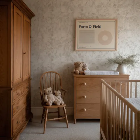 Woodland nursery mockup