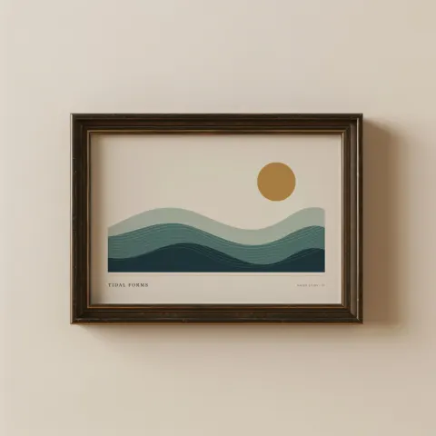 Antique landscape mockup