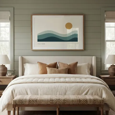 Bedroom reflection mockup