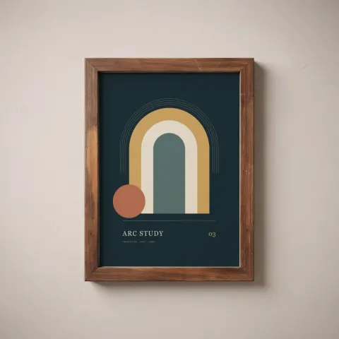 Honey oak portrait mockup
