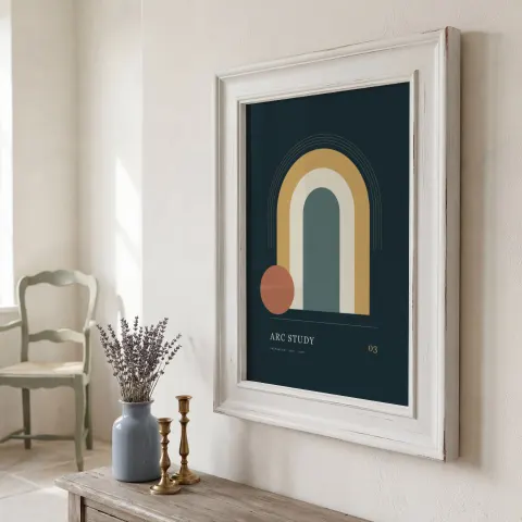 Angled white reflection mockup