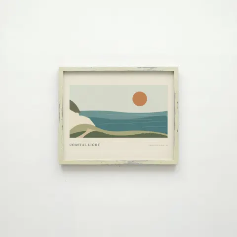 Soft green frame mockup
