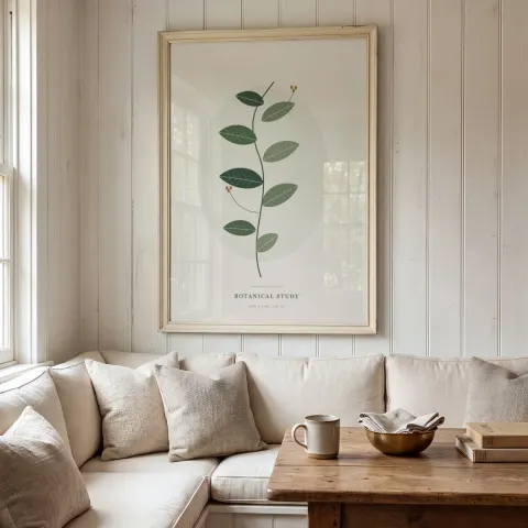 Quiet living room mockup