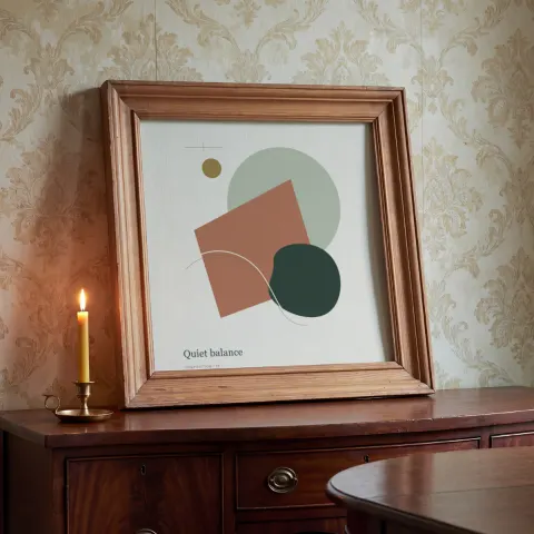 Candlelit walnut mockup