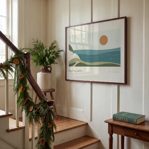 Christmas Staircase mockup