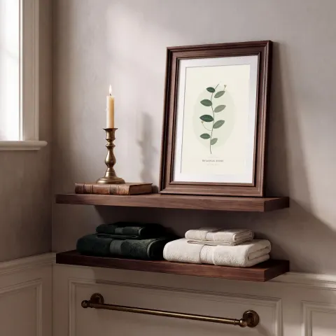 Bath Shelf with Mat mockup