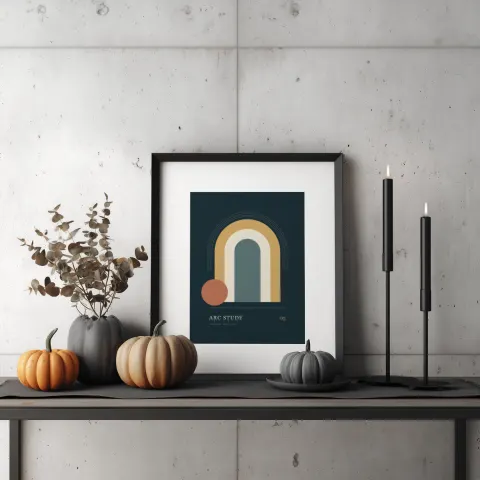 Autumn on Concrete mockup