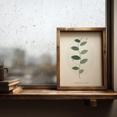 Rustic Study Shelf mockup