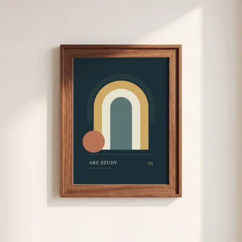 Warm Wood on Plaster mockup