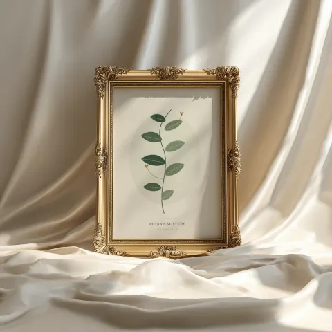 Sunlit Silk Portrait mockup