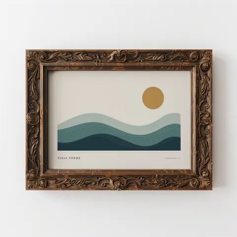 Antique Scrollwork Landscape mockup