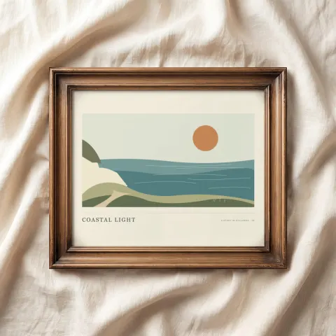 Wood Frame on Linen mockup