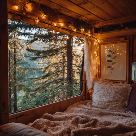 Forest Cabin Glow mockup