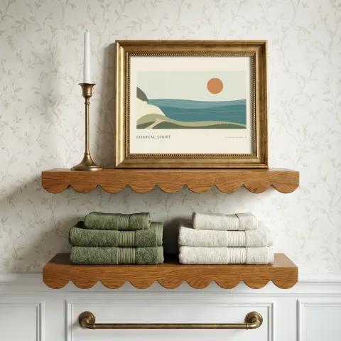 Scalloped Bath Shelf mockup