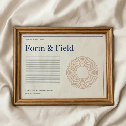 Golden Linen Landscape mockup