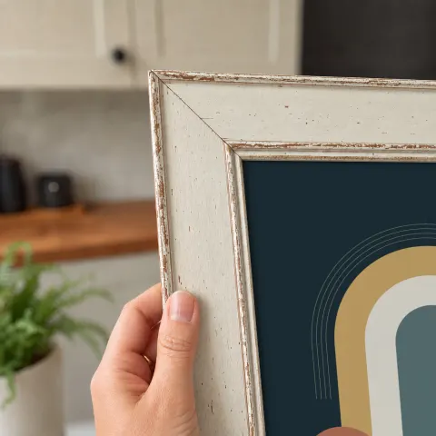 Weathered ivory detail mockup