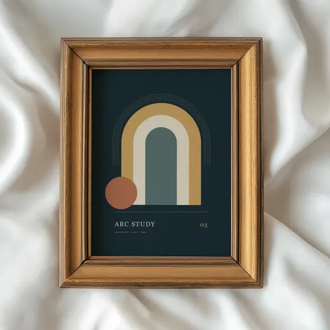 Golden Linen Portrait mockup