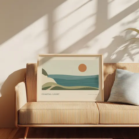 Striped Armchair mockup
