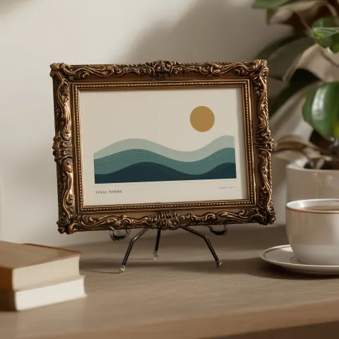 Gilded Table Easel mockup
