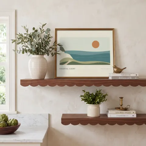 Olive & Scalloped Shelves mockup