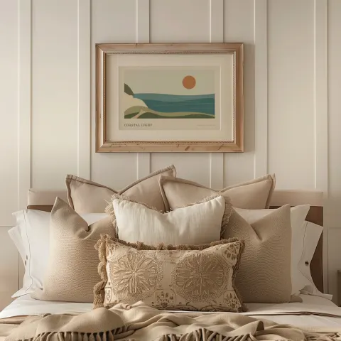 Warm Linen Bedroom mockup