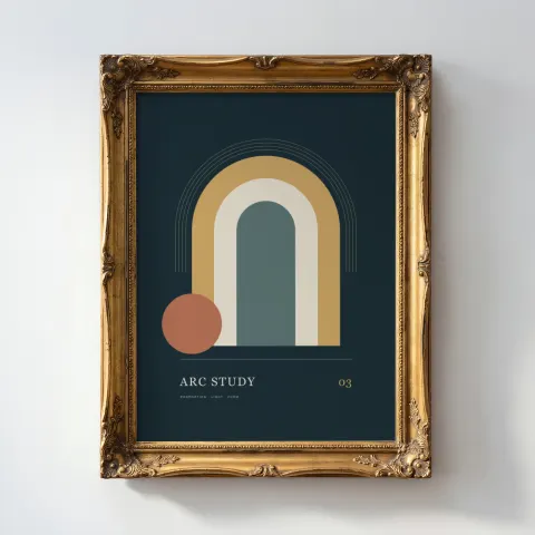 Baroque Gold Wall mockup