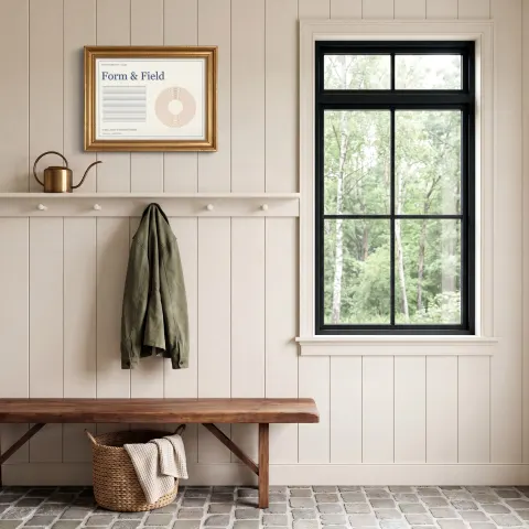 Golden entryway mockup