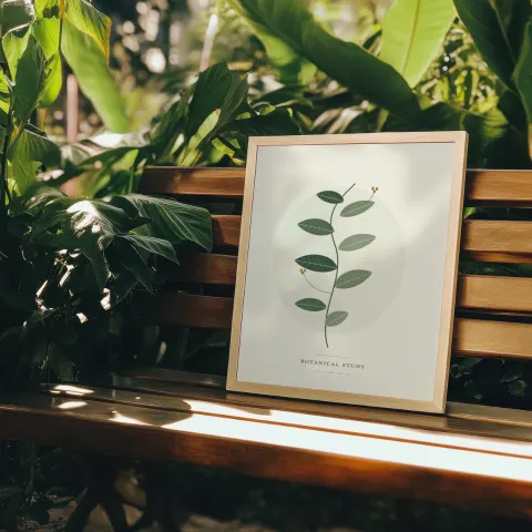 Garden Bench mockup