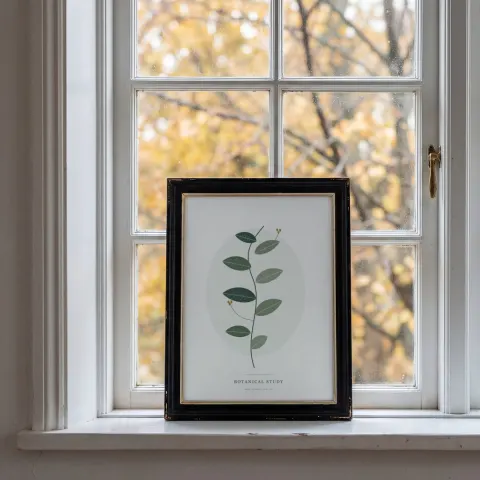 Black Frame, Golden Leaves mockup