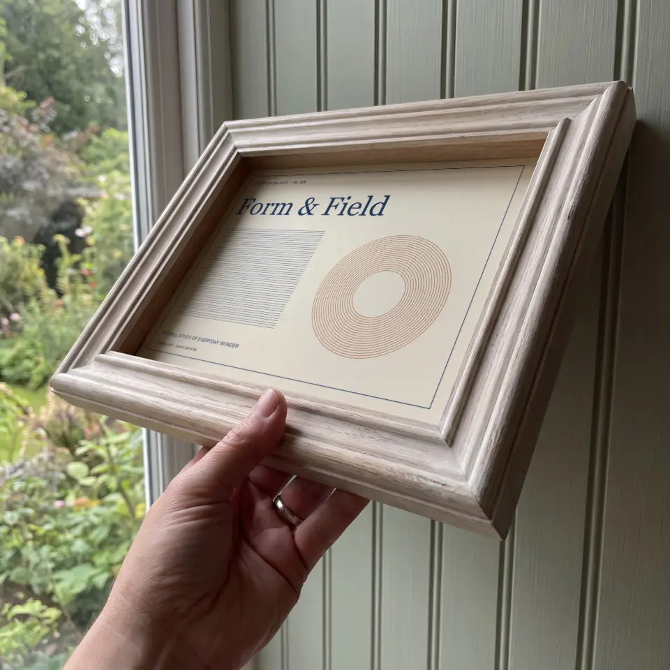 Window light mockup with sample artwork